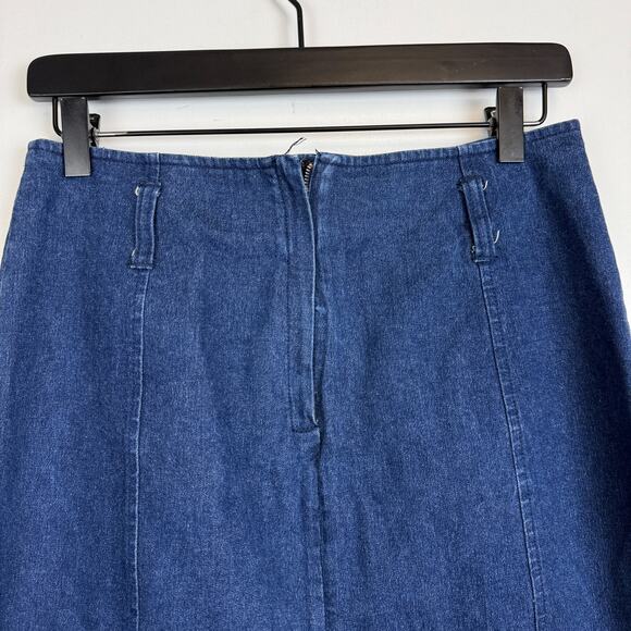 S2.Square Selvedge Denim Maxi Long Skirt Womens - L - Picture 5 of 9